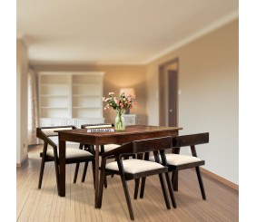 MAHIMART & HANDICRAFTS Sheesham Wood Dining Table 4 Seater | 4 Seater Dinning Table with 4 Chairs for Home | Chairs with Cushion | Dining Room Sets for Restaurant