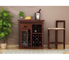 MAHIMART AND HANDICRAFTS Adolph Small Bar Cabinet 