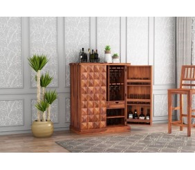 MAHIMART AND HANDICRAFTS Auric Large Bar Cabinet