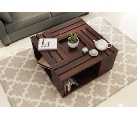 MAHIMART AND HANDICRAFTS Lynet Sheesham Wood Coffee Table with Center Storage