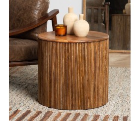 MAHIMART AND HANDICRAFTS Rocco Solid Wood End Table