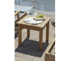 MAHIMART AND HANDICRAFTS Brae Teak Solid Wood Side Table