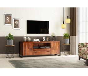 MAHIMART AND HANDICRAFTS Stalley Loft Tv Unit With Drawers