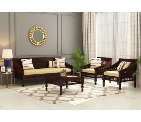 MAHIMART AND HNDICRAFTS Alanis Wooden Sofa Set