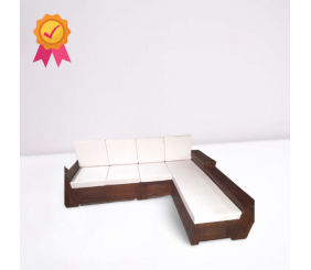 Mahimart And Handicrafts Mahimart And Handicrafts Sheesham Wood Sofa Set For Living Room | Wooden Sofa Set - L Shape 6 Seater Sofa | Corner Sofa With Center Table - Available In Dark Honey Finish( Brown)