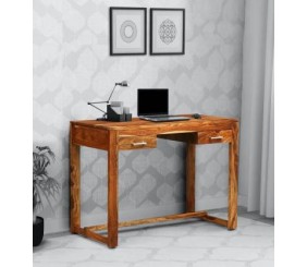 MAHIMART AND HANDICRAFTS SOLID WOOD STUDAY TABLE COLOR Rustic Teak Solid Wood Study Table  (Free Standing, Finish Color - Rustic Teak, DIY(Do-It-Yourself))