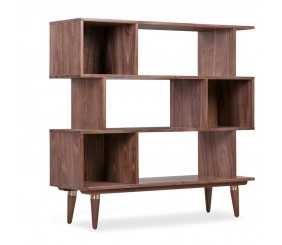 MAHIMART AND HANDICRAFTS Aikens 49.8'' Solid Wood Geometric Bookcase