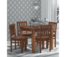 MAHIMART AND HANDICRAFTS solid wood dining set Provincial Teak Solid Wood 4 Seater Dining Set  (Finish Color -Provincial Teak, DIY(Do-It-Yourself))