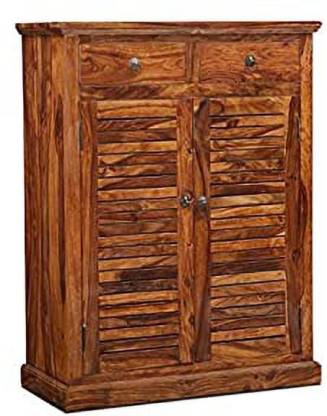 MAHIMART AND HANDICRAFTS SINO Solid Wood Shoe Rack  (Brown, 4 Shelves, Pre-assembled)