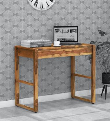 MAHIMART AND HANDICRAFTS solid wood study table Solid Wood Study Table  (Free Standing, Finish Color - Rustic Teak, Pre-assembled)