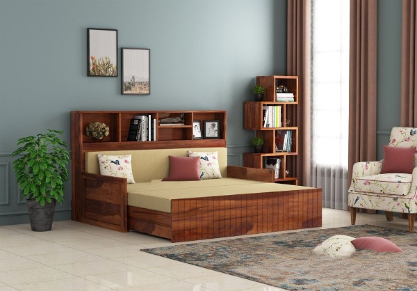 MAHIMART AND HANDICRAFTS Savannah Sofa Cum Bed With Storage