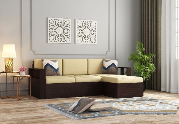 MAHIMART AND HANDICRAFTS Candice L-Shape Multifunctional Corner Sofa