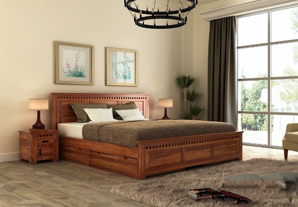 MAHIMART AND HANDICRAFTS Adolph Bed With Side Storage
