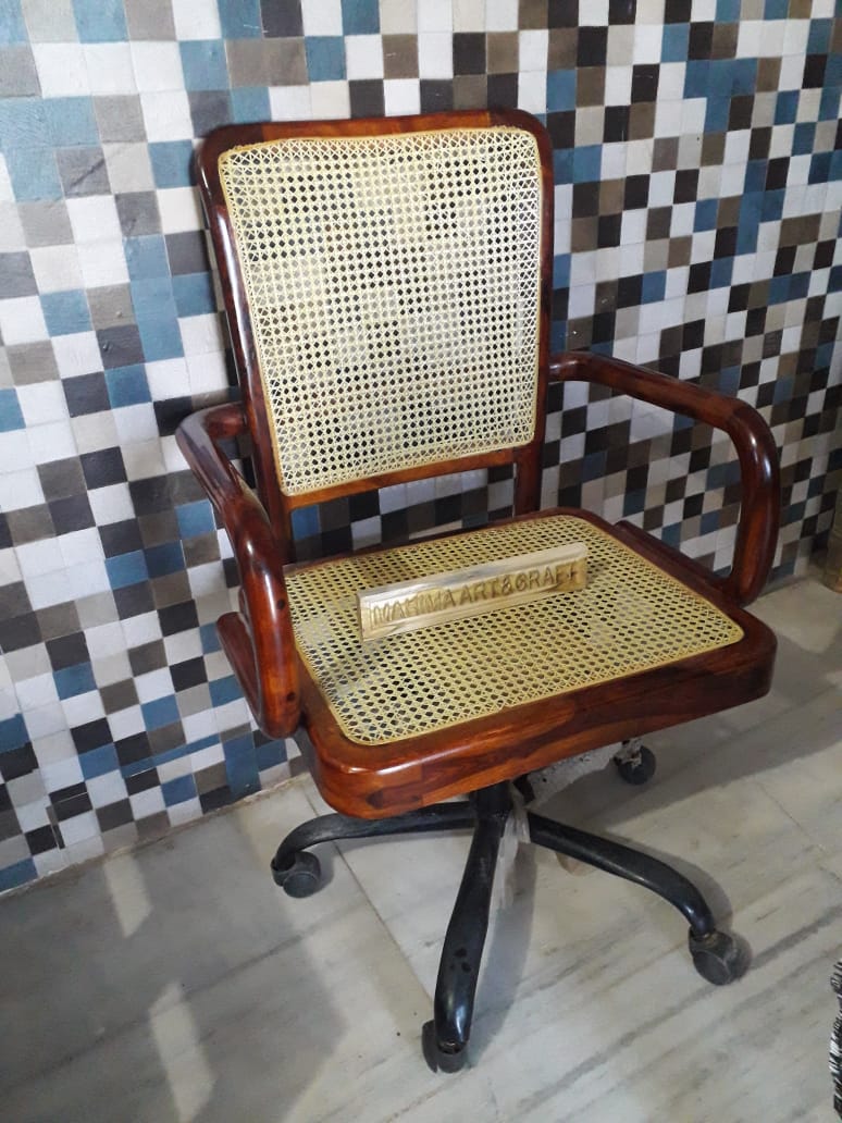 MAHIMART AND HANDICRAFTS Kabra NA Office Arm Chair  (Brown, DIY(Do-It-Yourself))