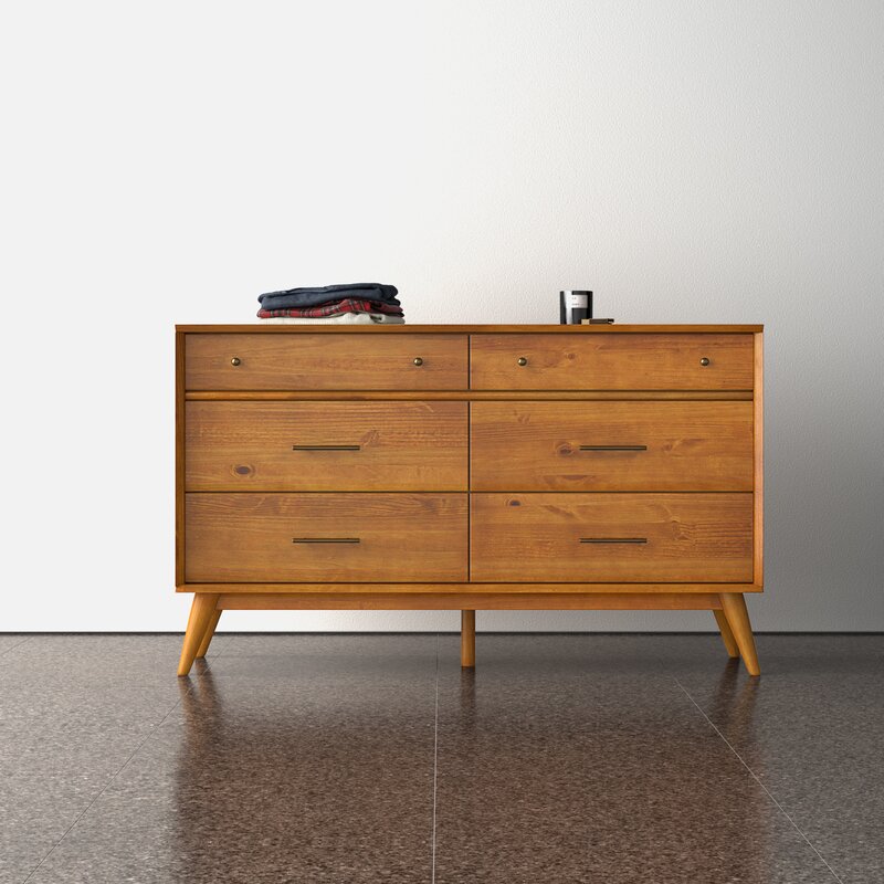MAHIMART AND HANDICRAFTS Grady 6 Drawer Solid Wood