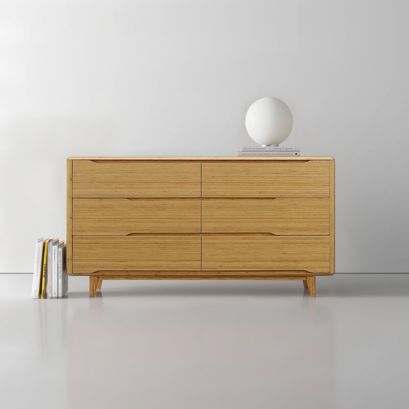 MAHIMART AND HANDICRAFTS Quinn 6 Drawer Solid Wood