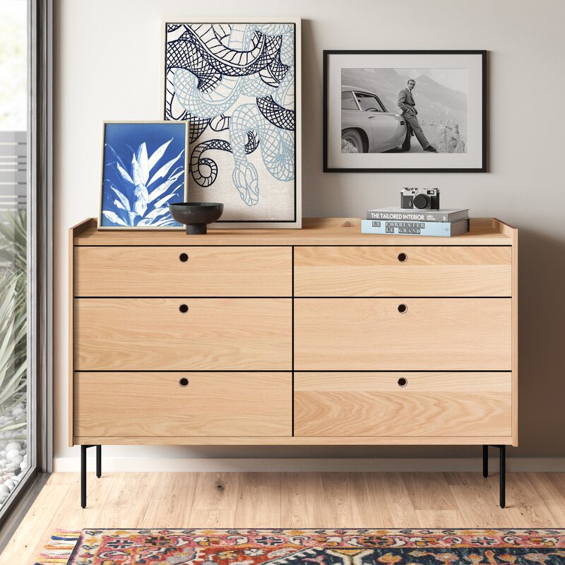 MAHIMART AND HANDICRAFTS Peek 6 Drawer Dresser