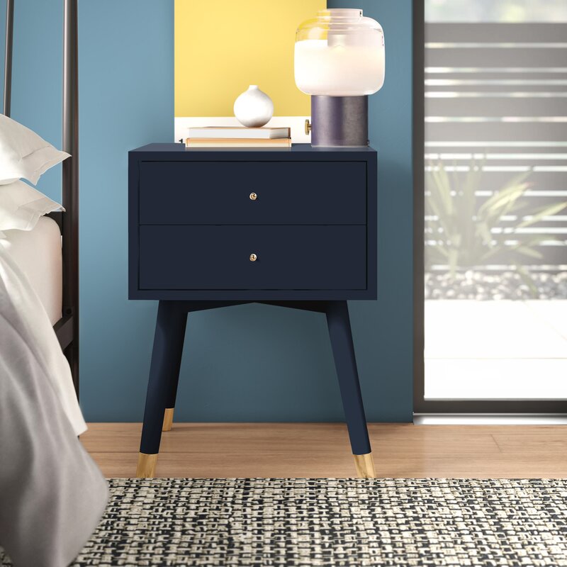 MAHIMART AND HANDICRAFTS Debriana 2 - Drawer Metal Nightstand