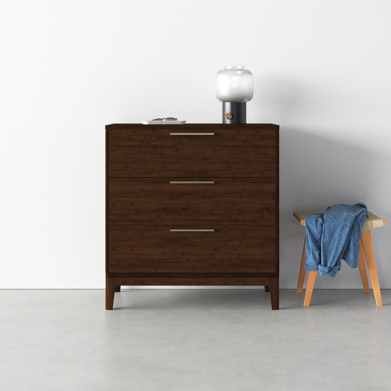 MAHIMART AND HANDICRAFTS Copenhagen 3 Drawer Solid Wood