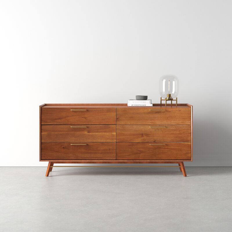 MAHIMART AND HANDICRAFTS Walter 6 Drawer Solid Wood