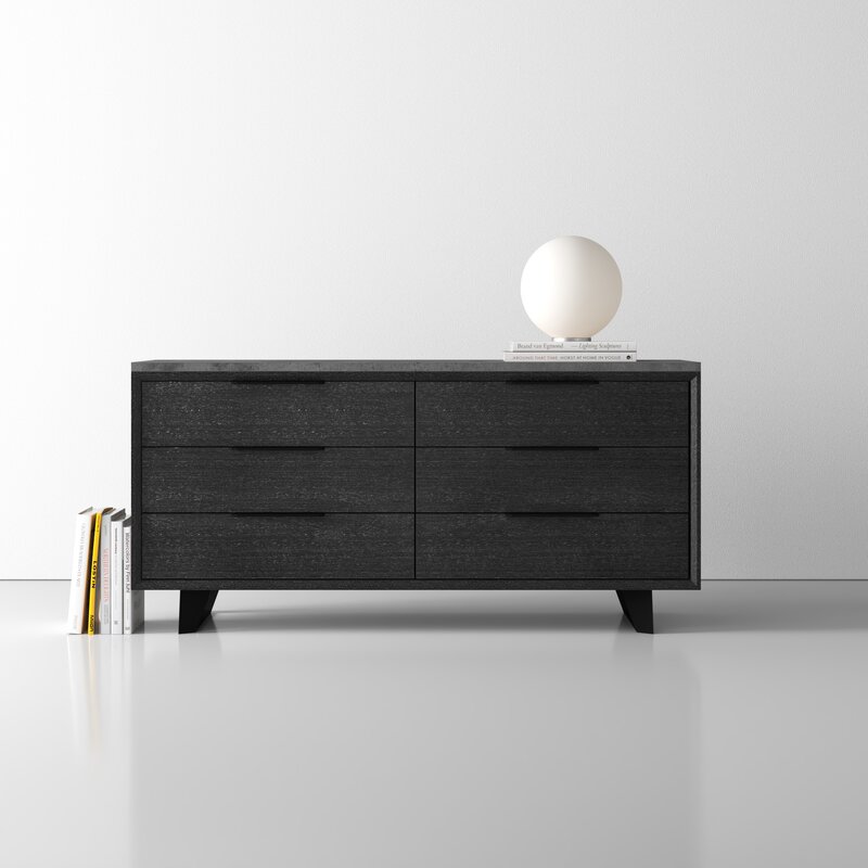 MAHIMART AND HANDICRAFTS Rami 6 Drawer Double Dresser