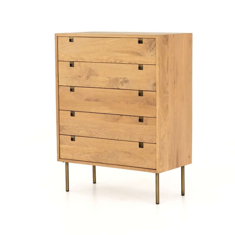 MAHIMART AND HANDICRAFTS Elsa 5 Drawer Standard Dresser/Chest
