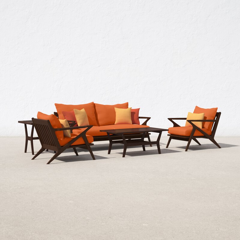 MAHIMART AND HANDICRAFTS Holland Eucalyptus Solid Wood 5 - Person Seating Group