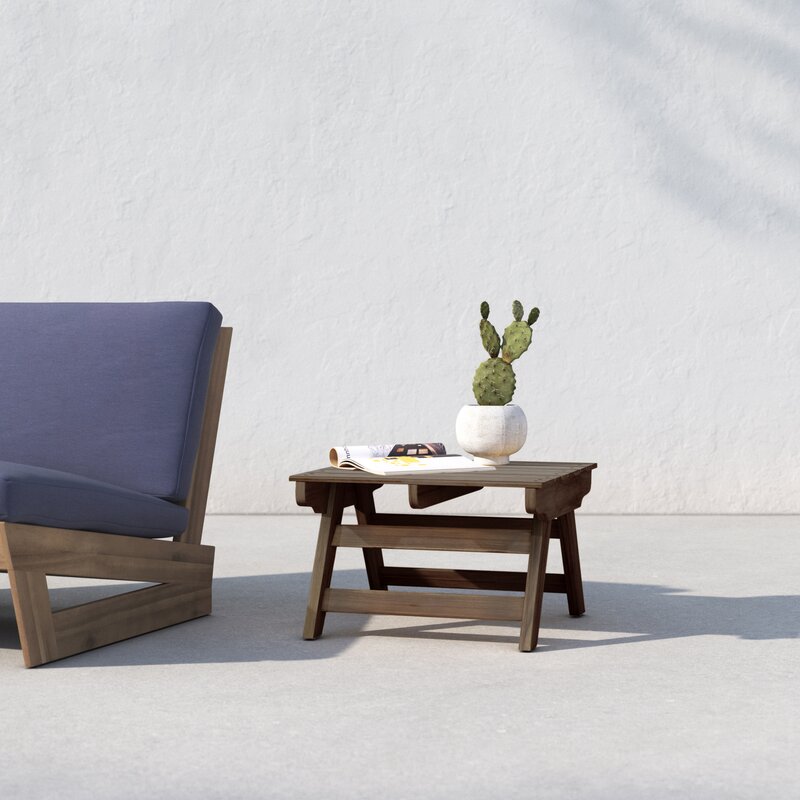 MAHIMART AND HANDICRAFTS Bullock Acacia Solid Wood Side Table