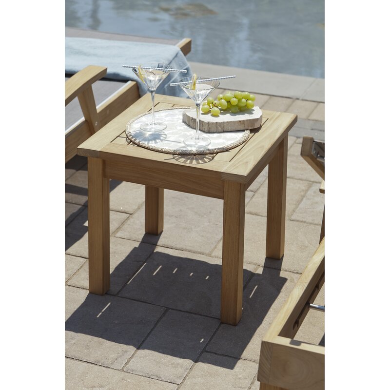 MAHIMART AND HANDICRAFTS Brae Teak Solid Wood Side Table