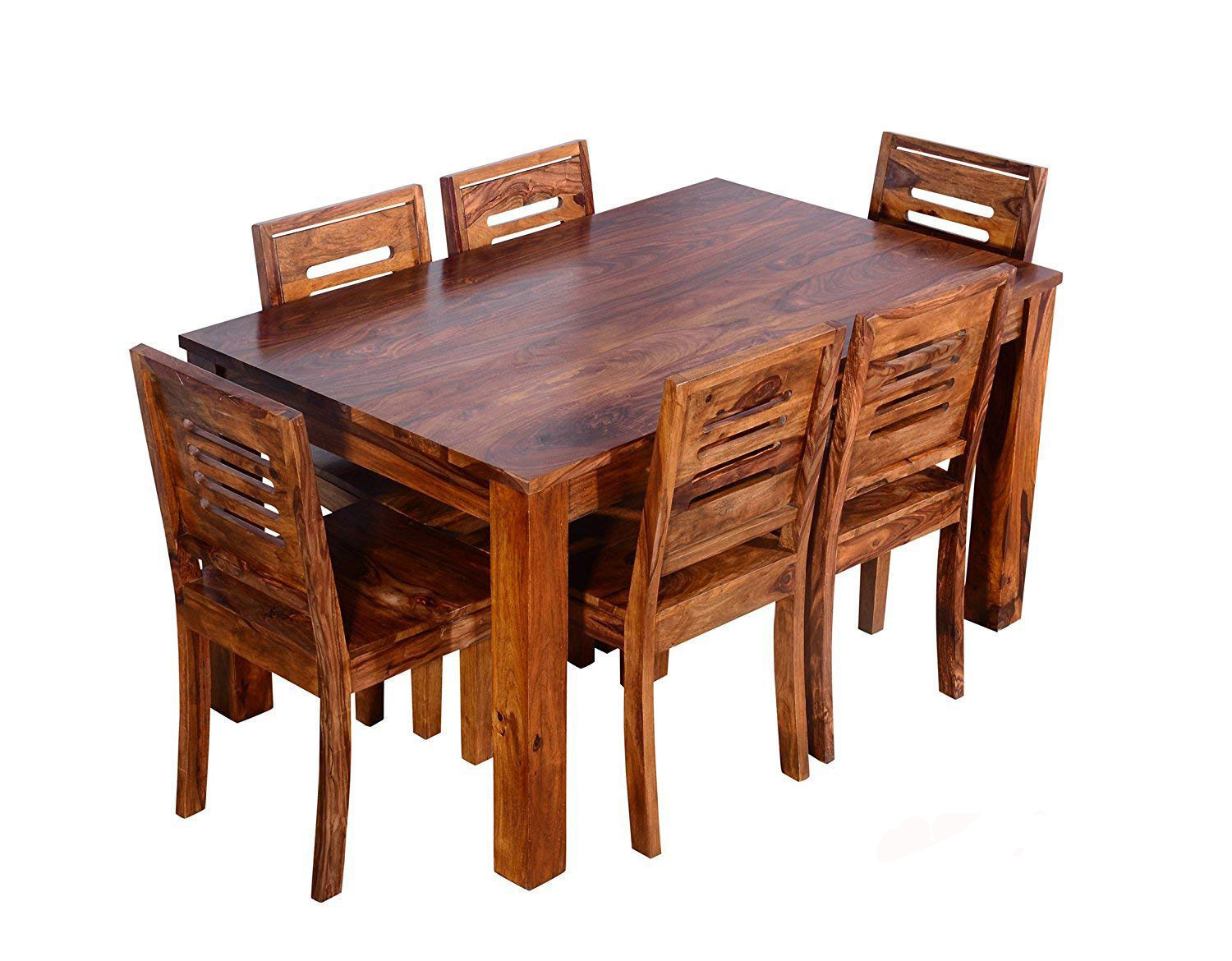 Sheesham Wood Wooden Dining Table with 6 Chairs | Home and Living Room