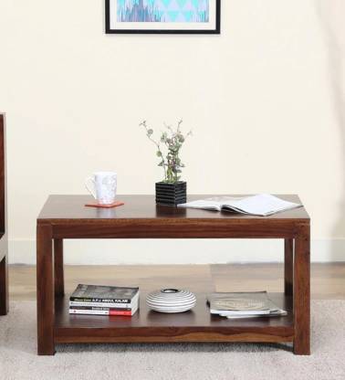 MAHIMART AND HANDICRAFTS Kryss Solid Wood Coffee Table In Provincial Teak Finish Solid Wood Coffee Table  (Finish Color - Provincial Teak Finish, Pre-assembled)