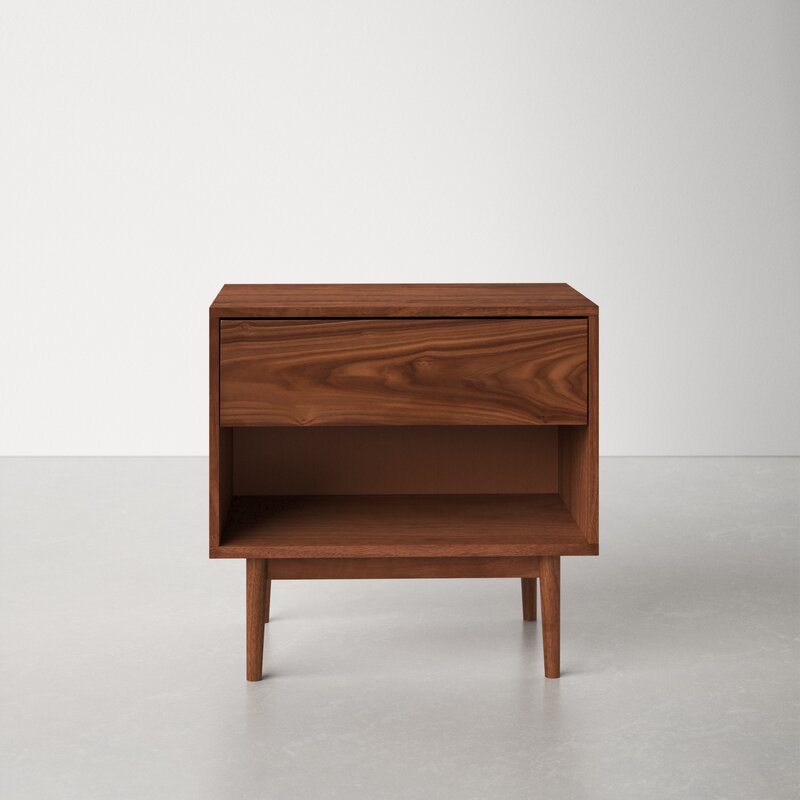 MAHIMART AND HANDICRAFTS Indra 1 - Drawer Solid Wood Nightstand