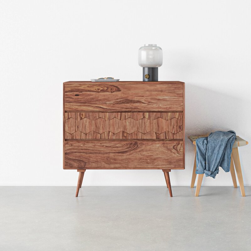 MAHIMART AND HANDICRAFTS Transit 3 Drawer Standard Dresser/Chest