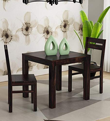 Sheesham Square Dining Table with 4 Chairs (Teak Finish)